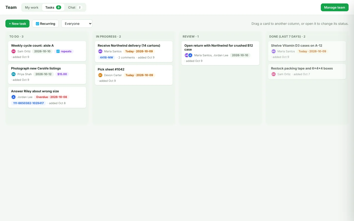 Task board